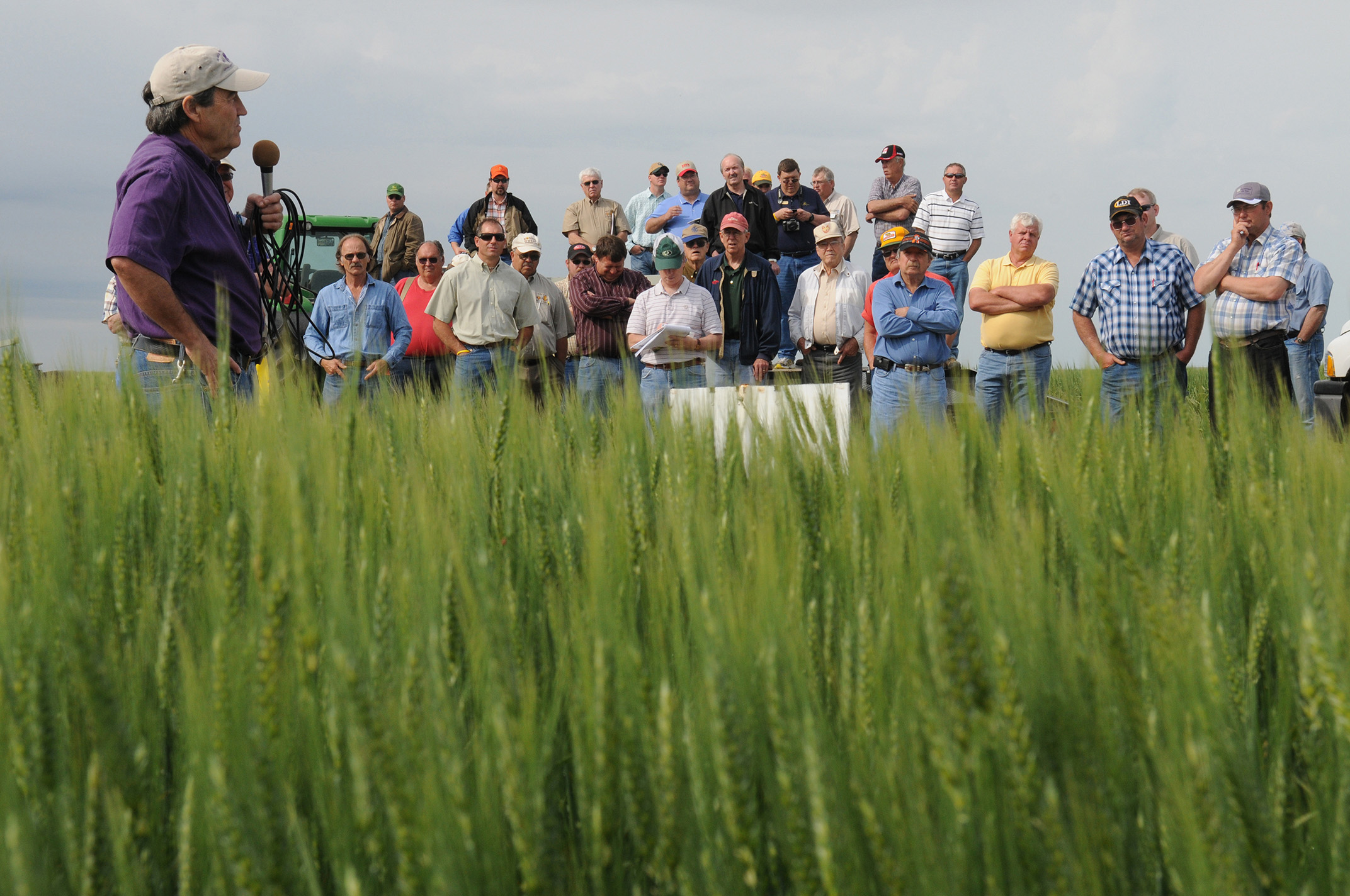extension agents discusisng wheat